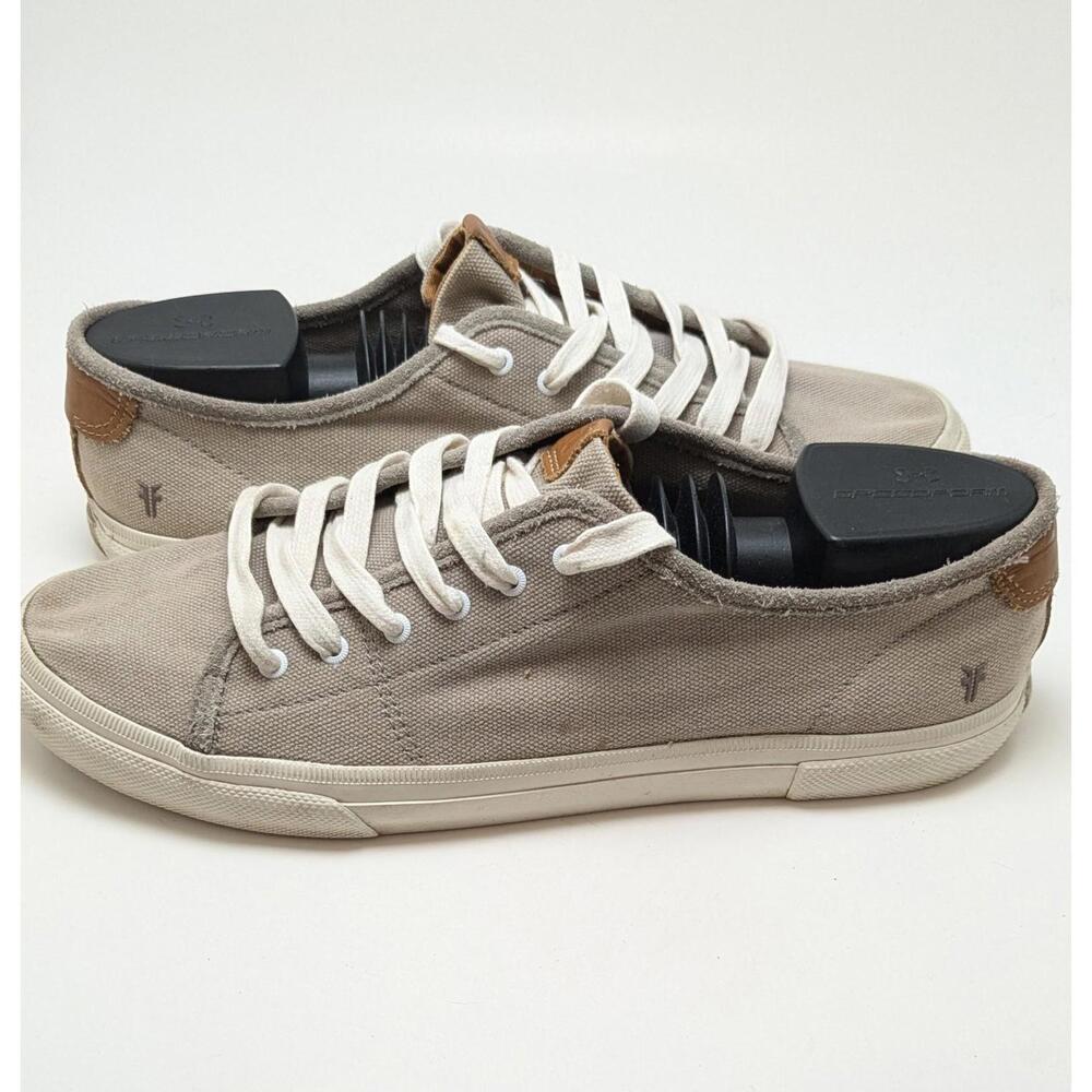 Womens Frye Gia Canvas Low Top Lace Up Gray Casual Shoes 3478100-GRY Size 11